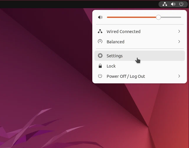 open setting