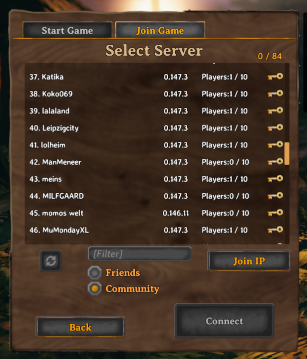 in-game server browser with join ip button in-game server browser with join ip button